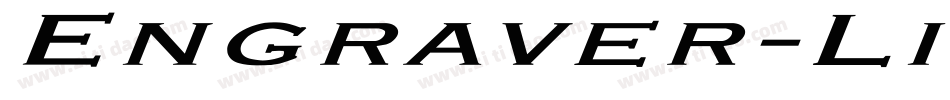 Engraver-Light Italic字体转换